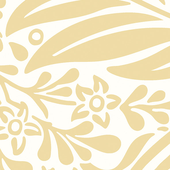 Origin Murals Trailing Ferns Soft Gold 350cm X 280cm