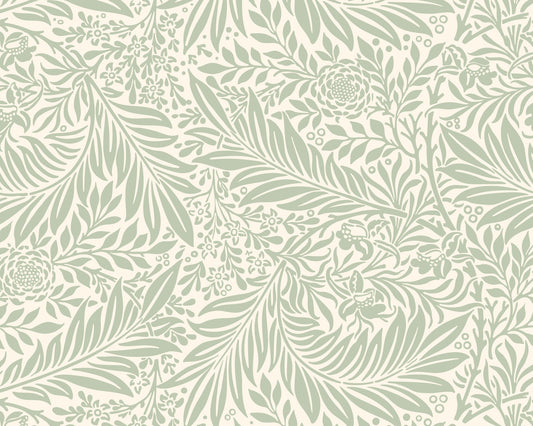 Origin Murals Trailing Ferns Sage Green 350cm X 280cm