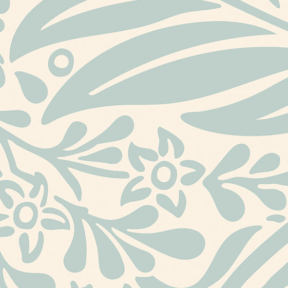 Origin Murals Trailing Ferns Duck Egg 300cm X 240cm