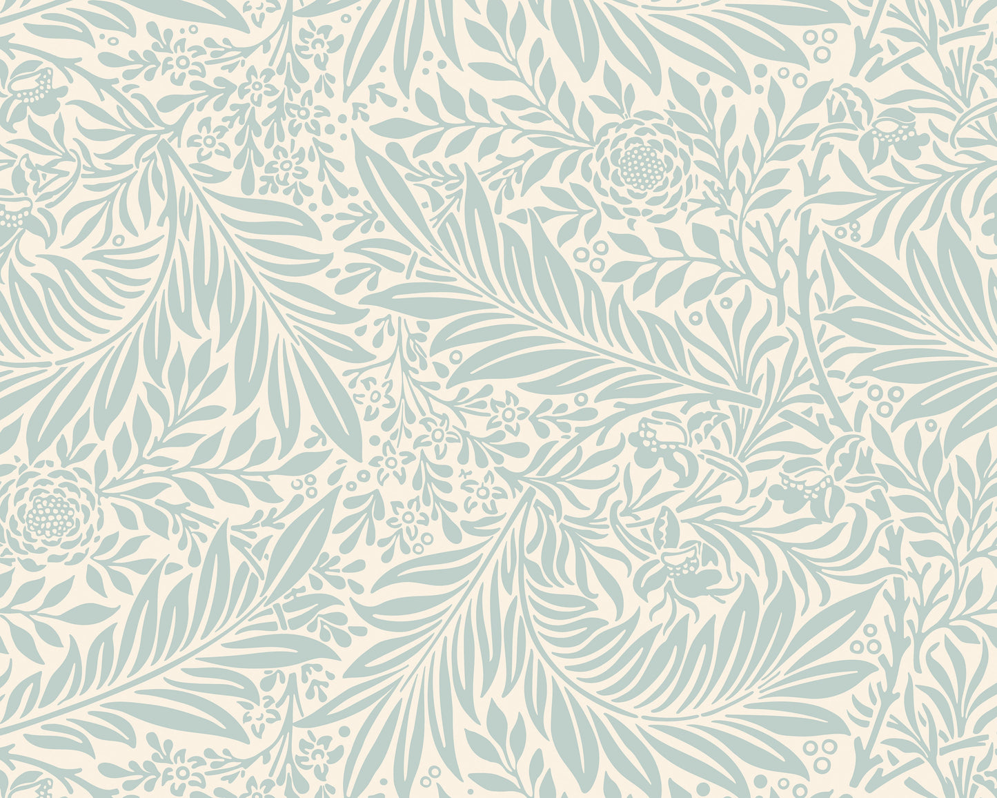 Origin Murals Trailing Ferns Duck Egg 300cm X 240cm