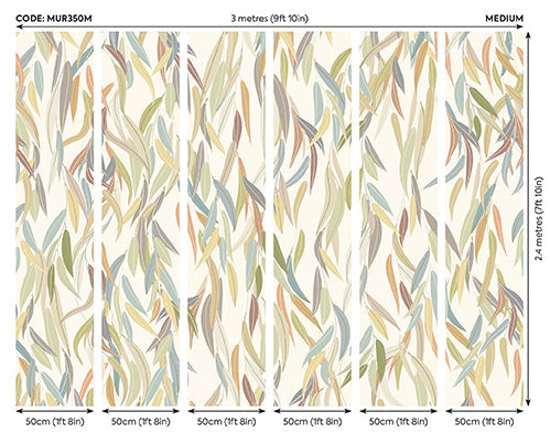 Origin Murals Willow Leaves Natural Stone 300cm X 240cm