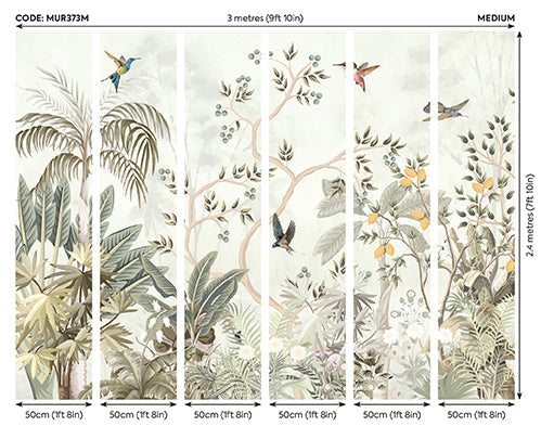 Origin Murals Lemon Tree Forest Natural Sage 300cm X 240cm