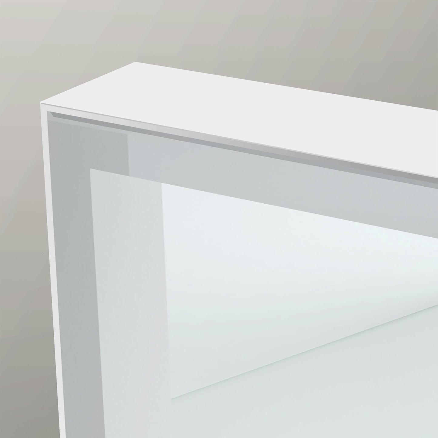 Origins Living Tate Light Rectangular Mirror 40x80cm Matt White