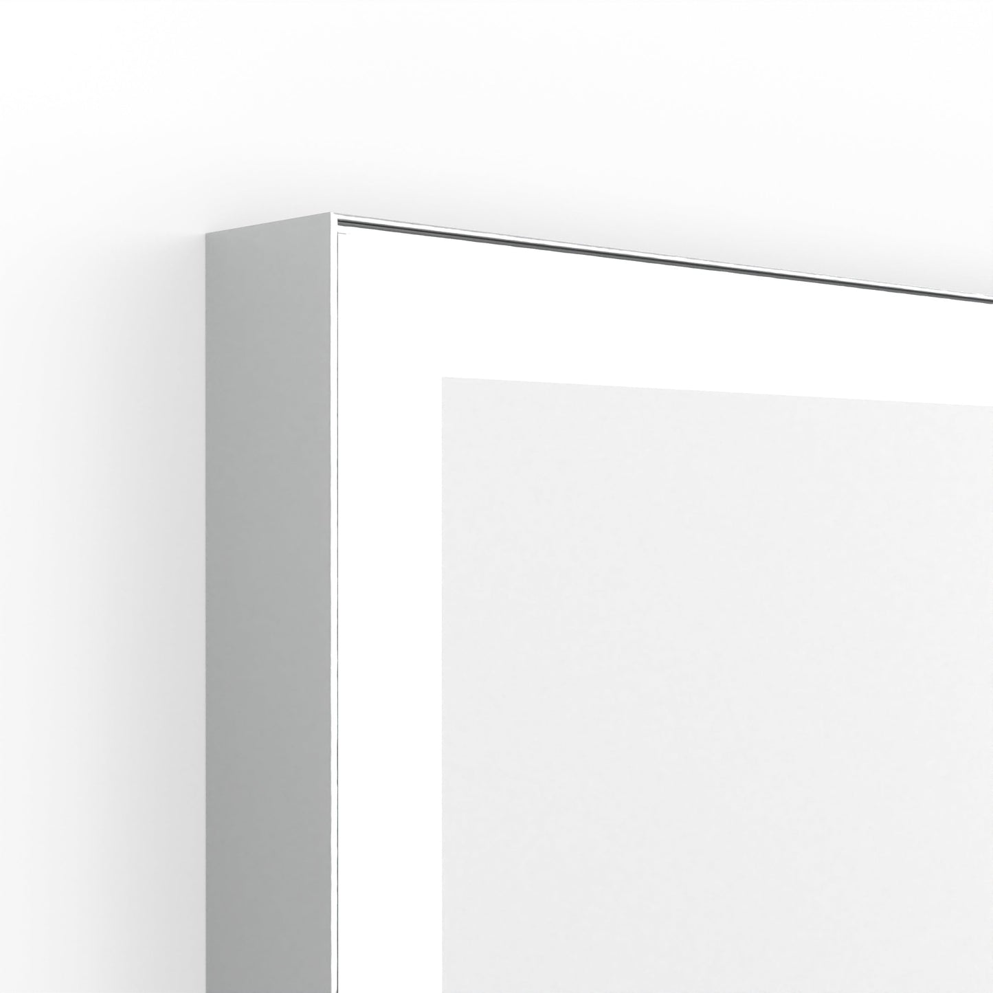 Origins Living Tate Light Rectangular Mirror 40x80cm Polished Aluminium