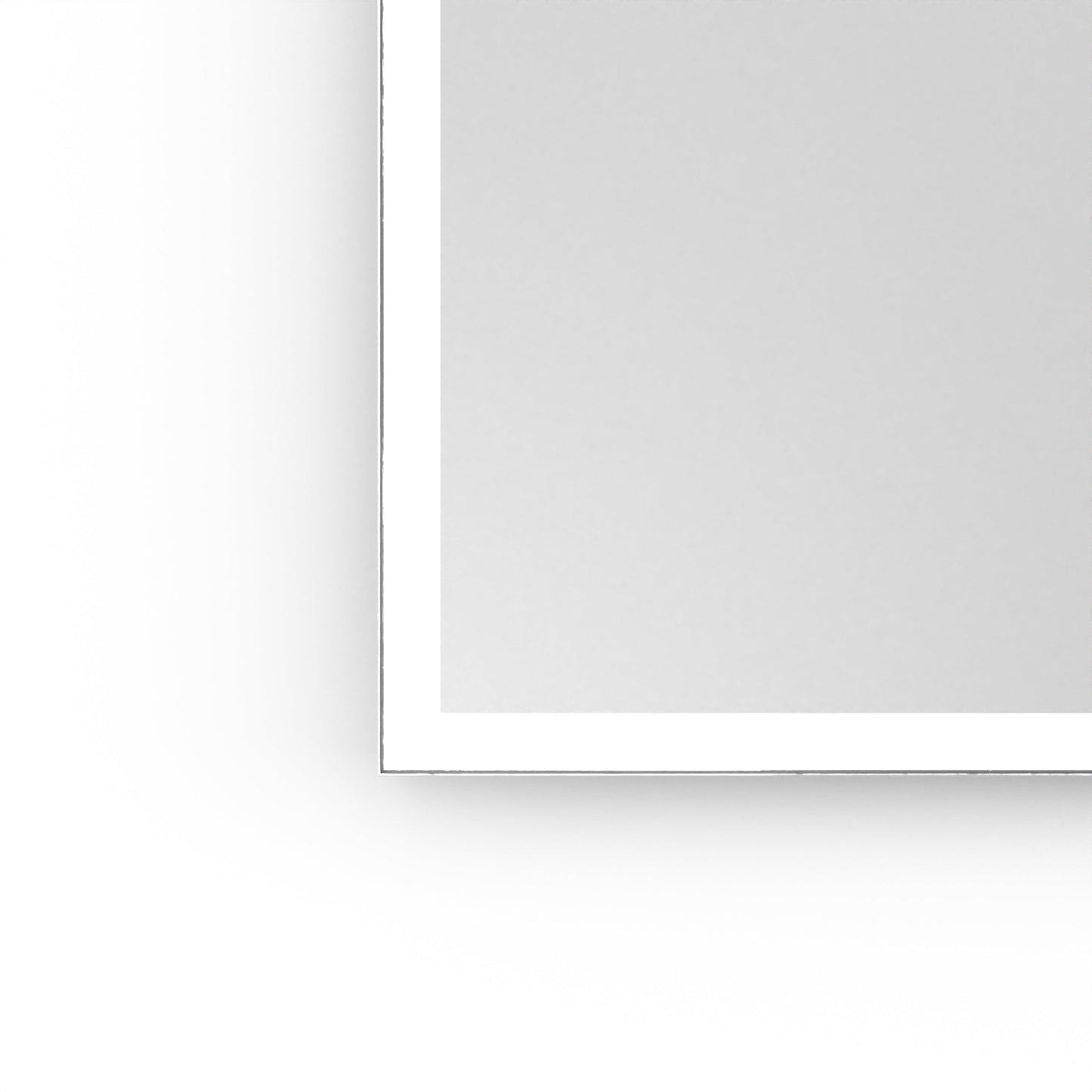 Origins Living Tate Light Square Mirror 70x70cm Polished Aluminium