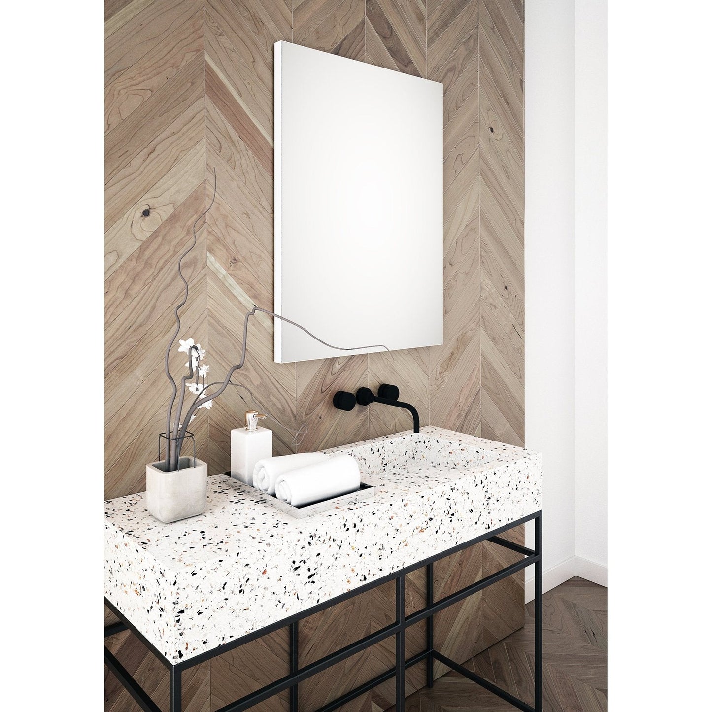 Origins Living Tate Rectangular Mirror 60x80cm Matt White