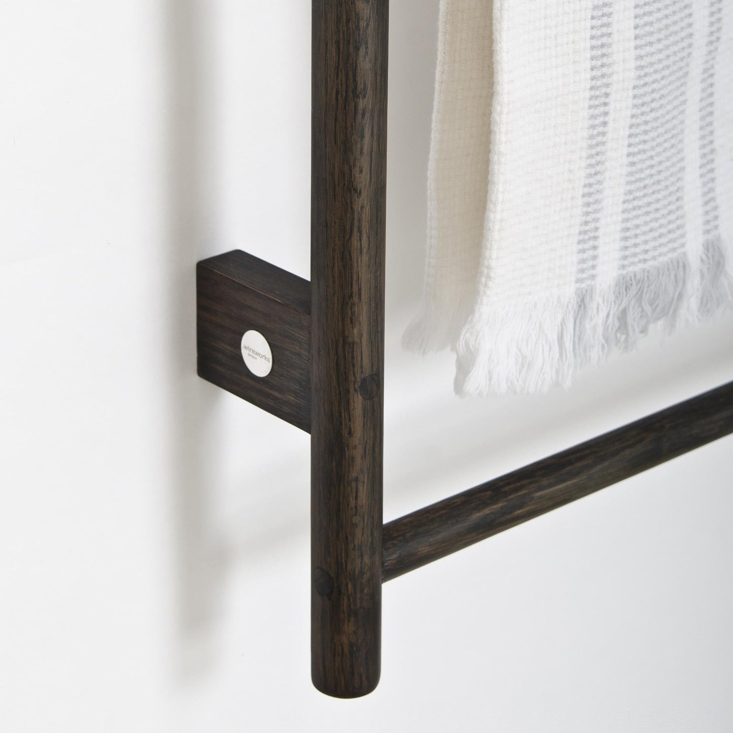 Wireworks Towel Rail Wallbar Dark Oak