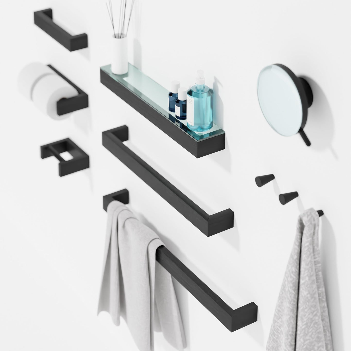 Wireworks Wall Magnify Mirror Slimline Dark Oak