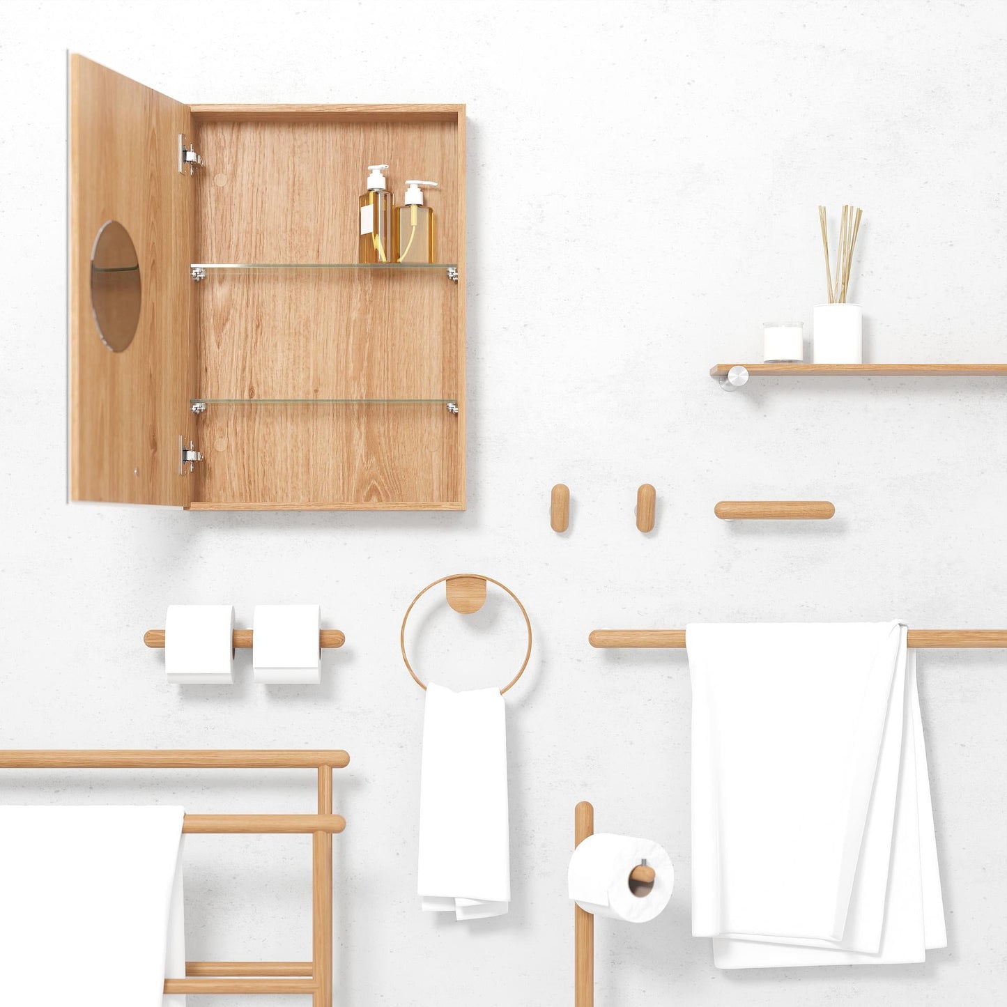 Wireworks Toilet Roll Holder Yoku Oak