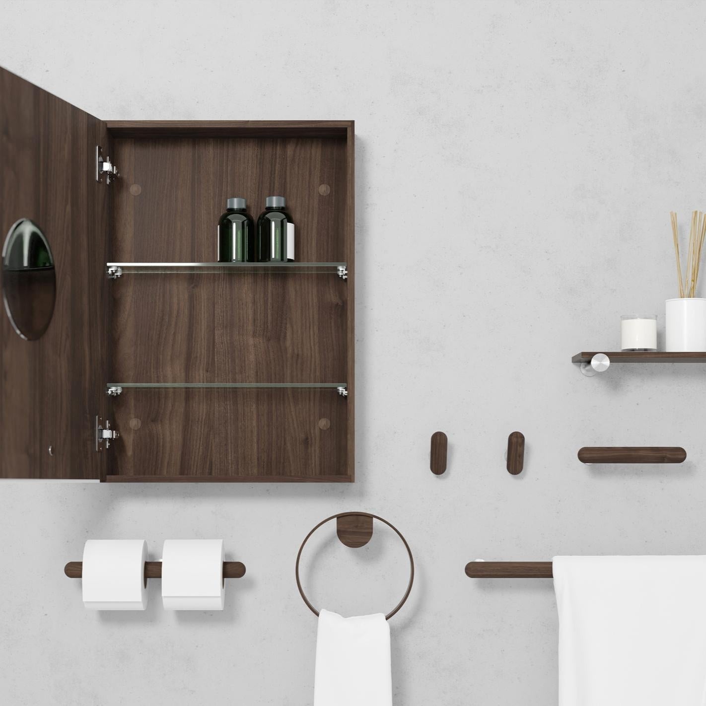 Wireworks Toilet Roll Holder Yoku Walnut