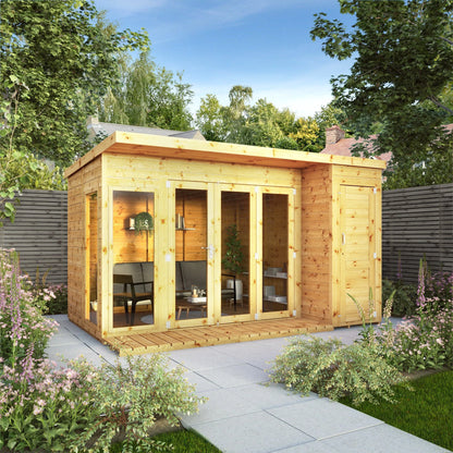 Contemporary Summerhouse with Side Shed