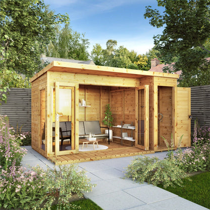 Contemporary Summerhouse with Side Shed