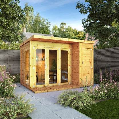 Contemporary Summerhouse with Side Shed