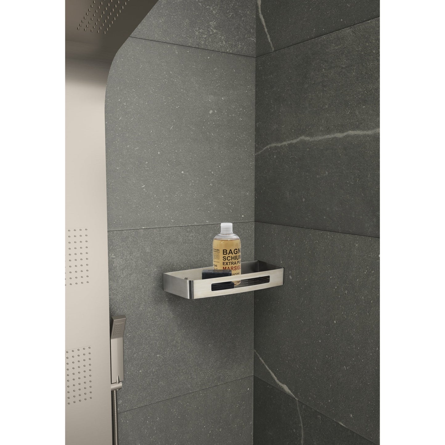 Origins Living Gedy Nerva Shower Basket Brushed Stainless Steel