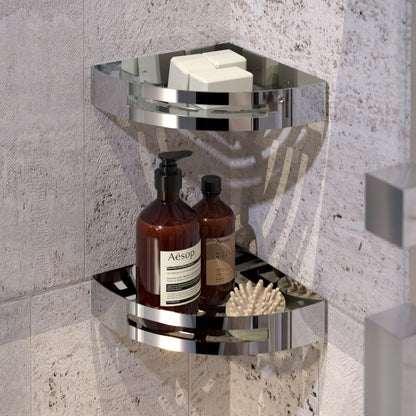 Origins Living Gedy Nerva Corner Shower Basket Gunmetal