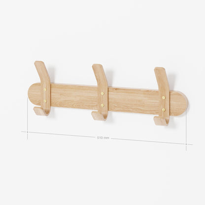 Wireworks Wall Hooks Left Hook 3 Oak