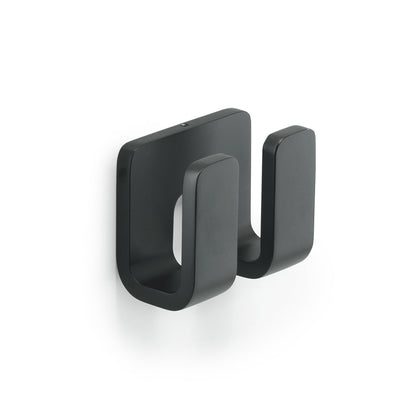 Origins Living Gedy Outline Double Robe Hook Matt Black