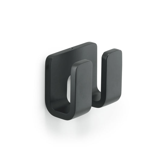 Origins Living Gedy Outline Double Robe Hook Matt Black