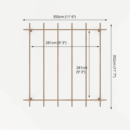 3m x 3m Pressure Treated Pergola