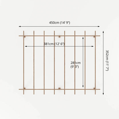 3m x 4m Pressure Treated Pergola