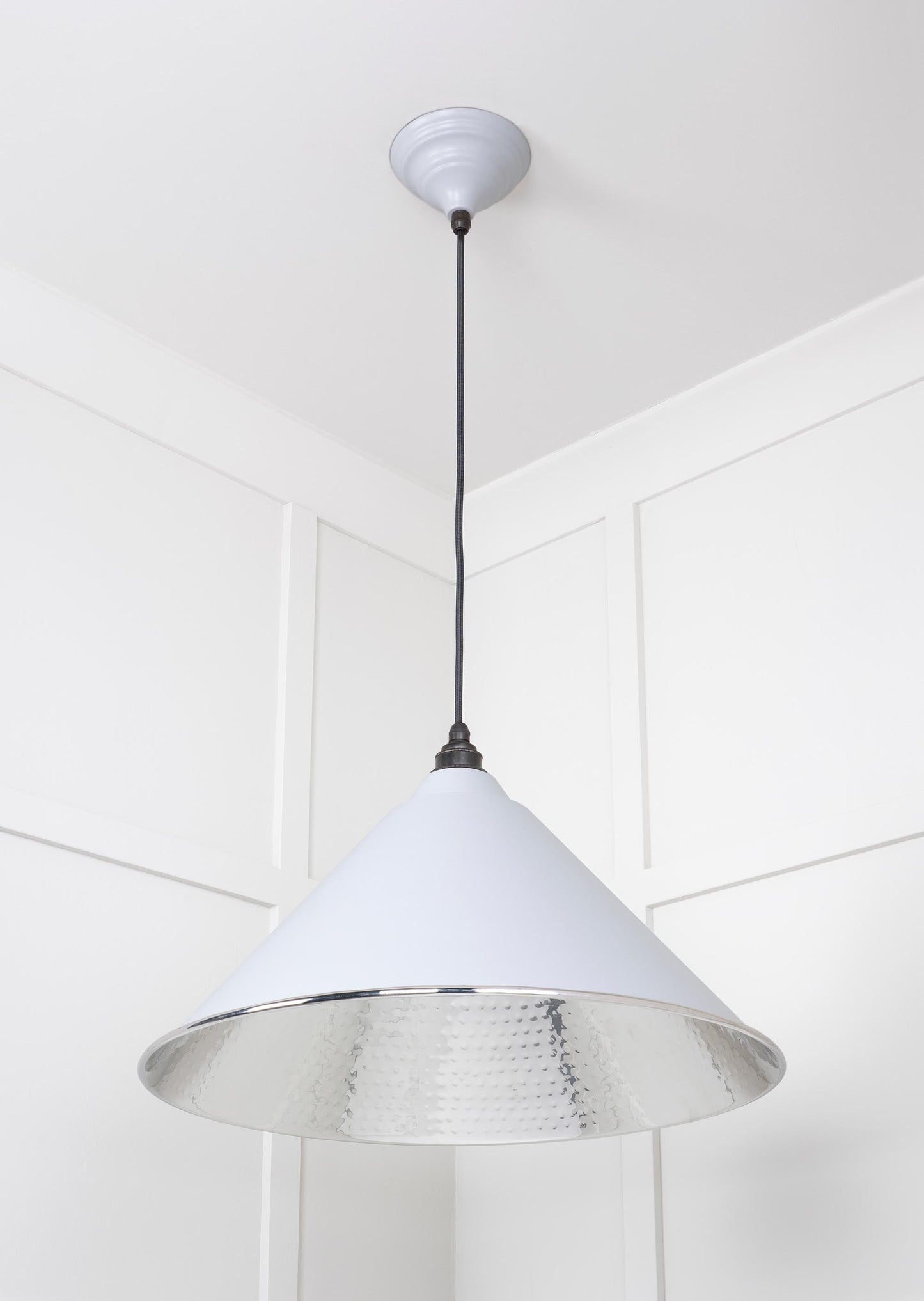 From The Anvil Hammered Nickel Hockley Pendant