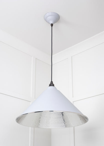 From The Anvil Hammered Nickel Hockley Pendant