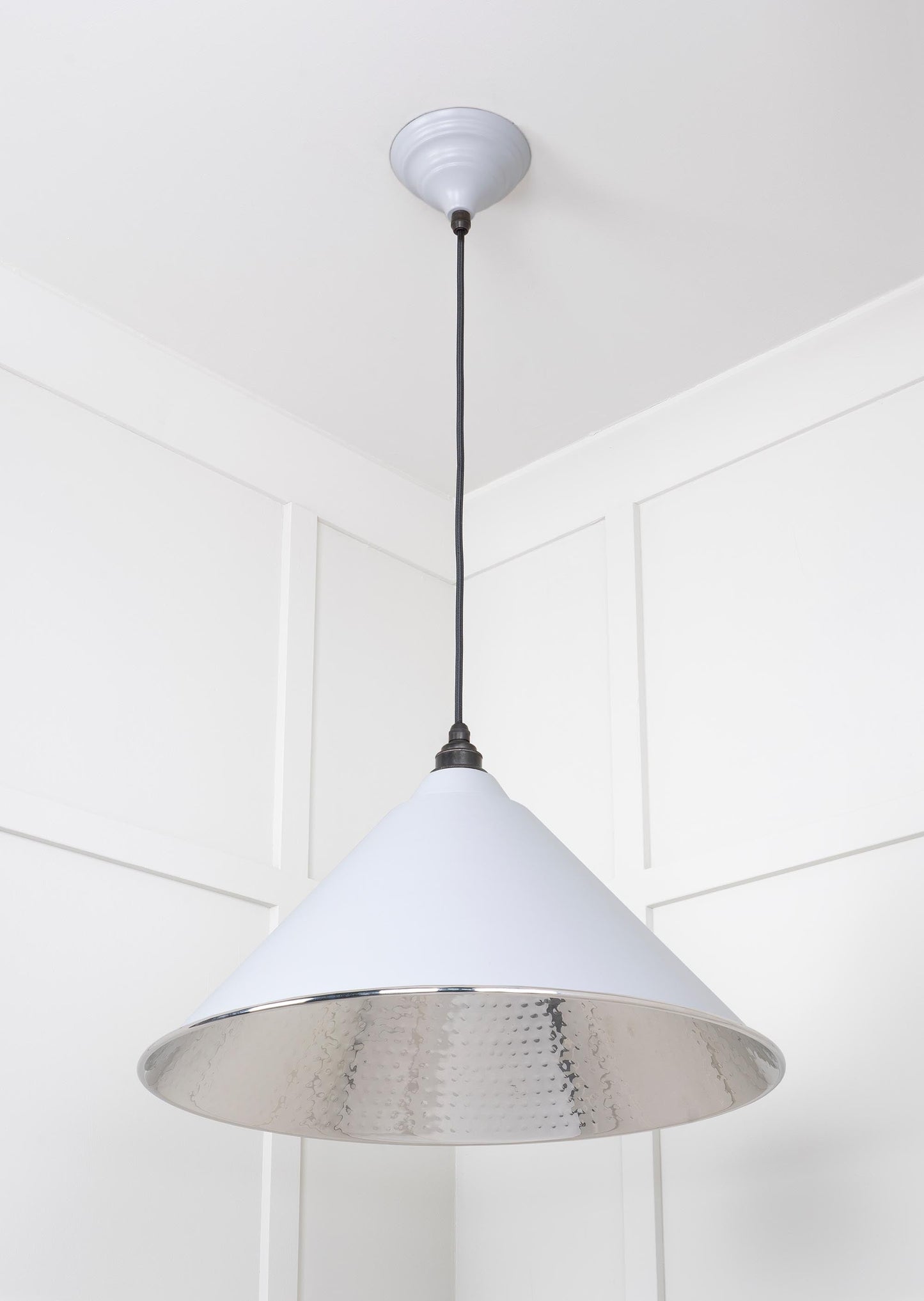 From The Anvil Hammered Nickel Hockley Pendant