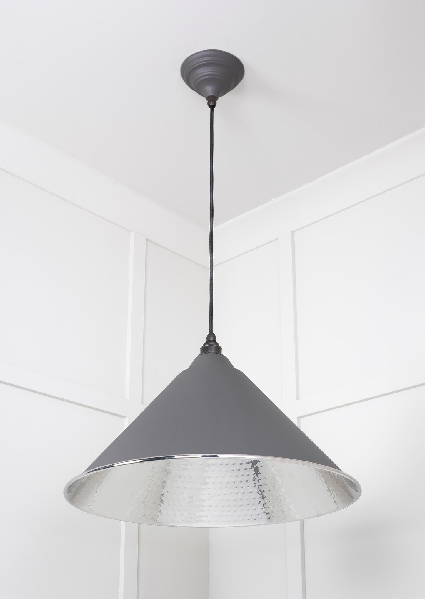 From The Anvil Hammered Nickel Hockley Pendant