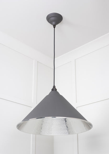 From The Anvil Hammered Nickel Hockley Pendant