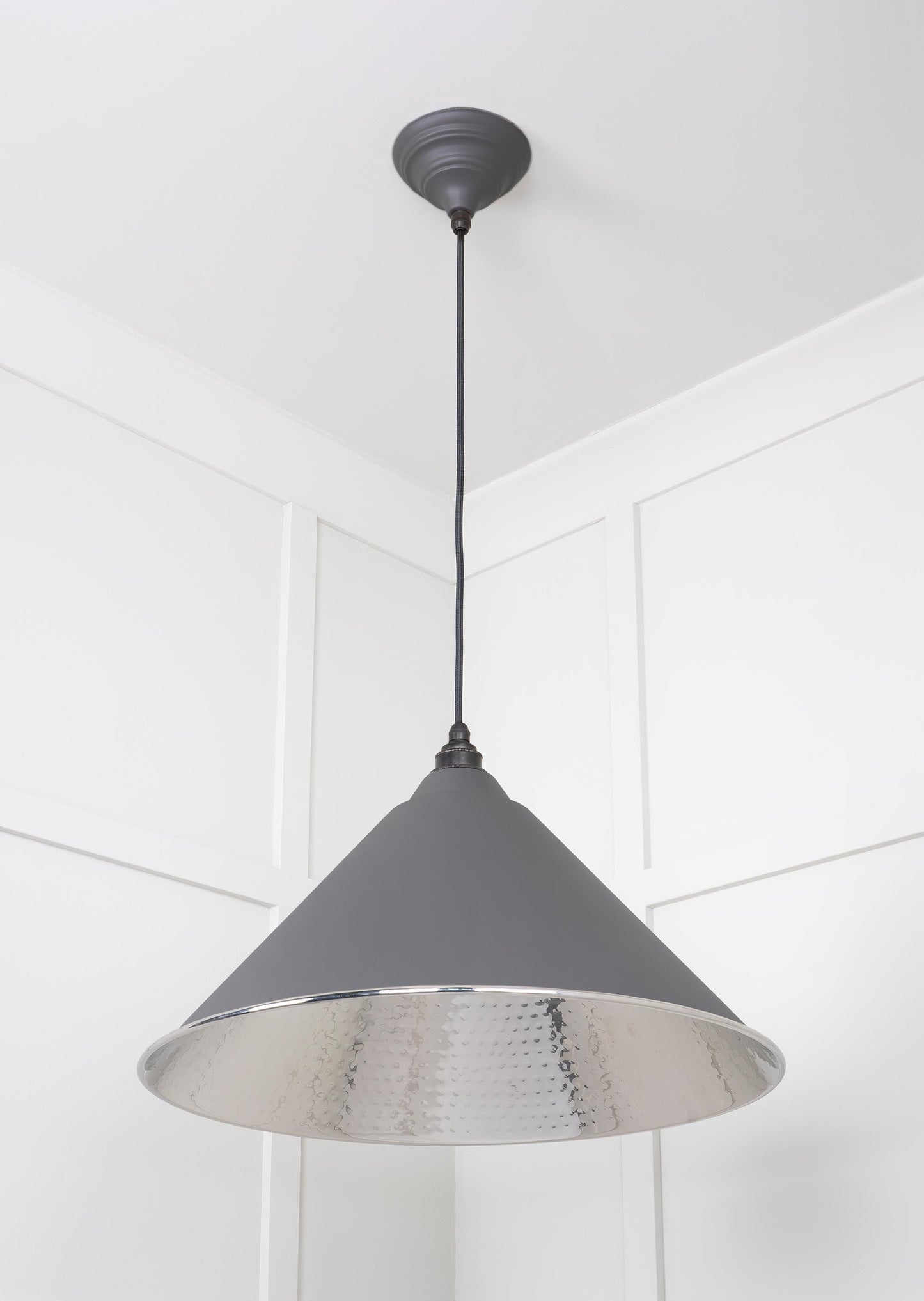 From The Anvil Hammered Nickel Hockley Pendant