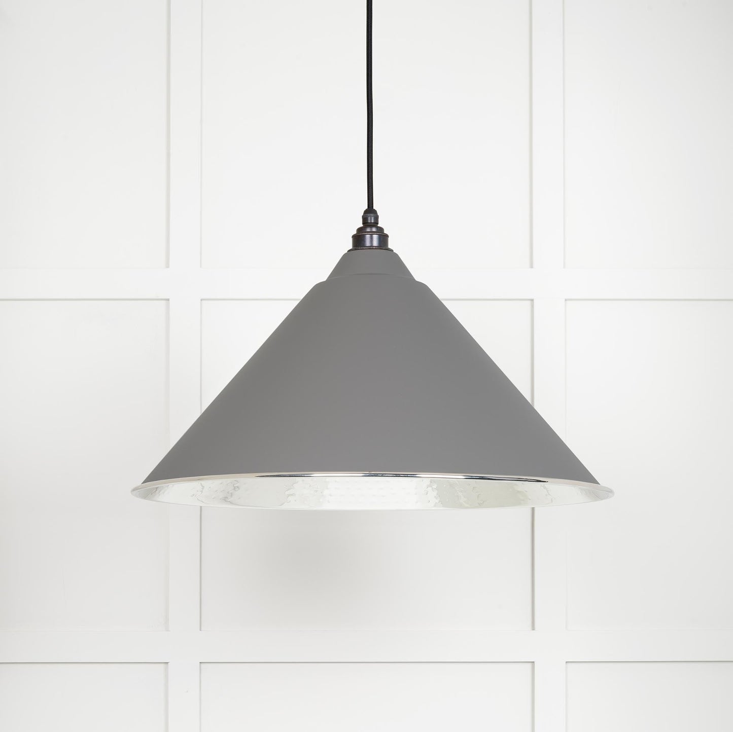 From The Anvil Hammered Nickel Hockley Pendant
