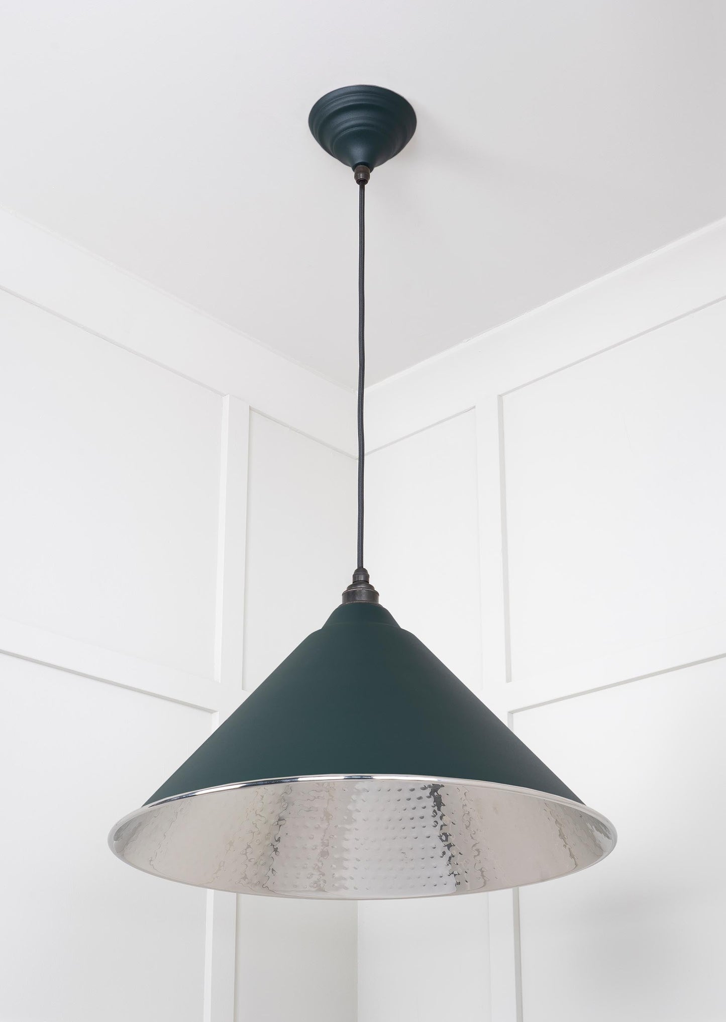 From The Anvil Hammered Nickel Hockley Pendant