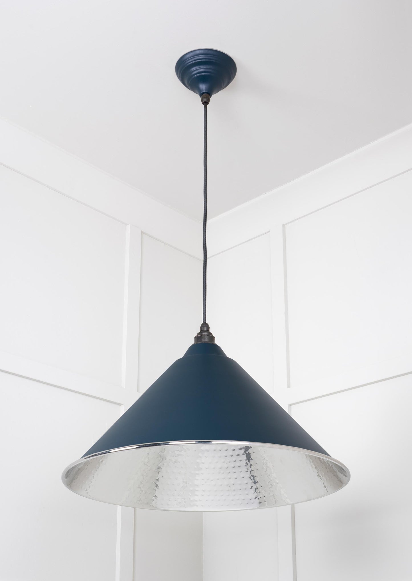 From The Anvil Hammered Nickel Hockley Pendant