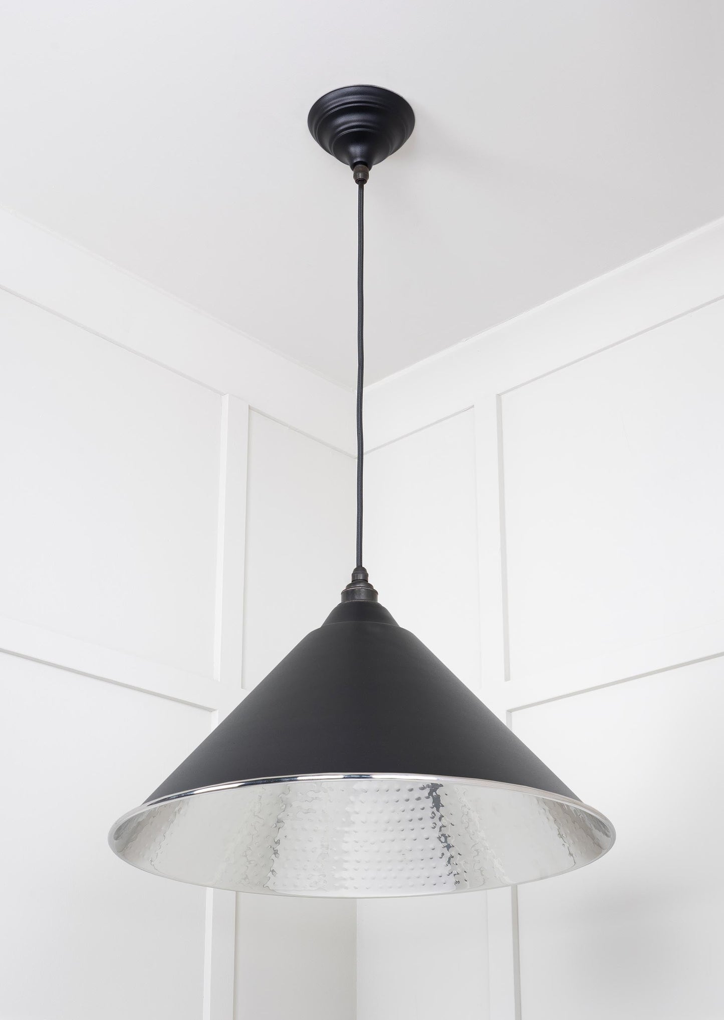 From The Anvil Hammered Nickel Hockley Pendant
