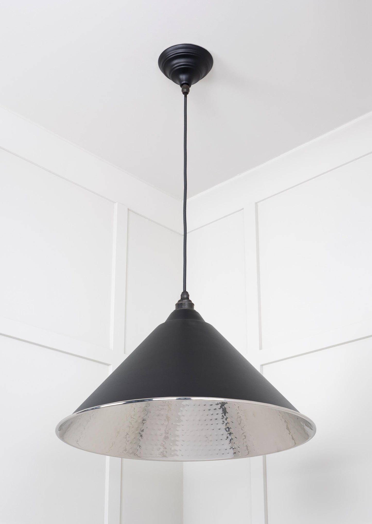 From The Anvil Hammered Nickel Hockley Pendant