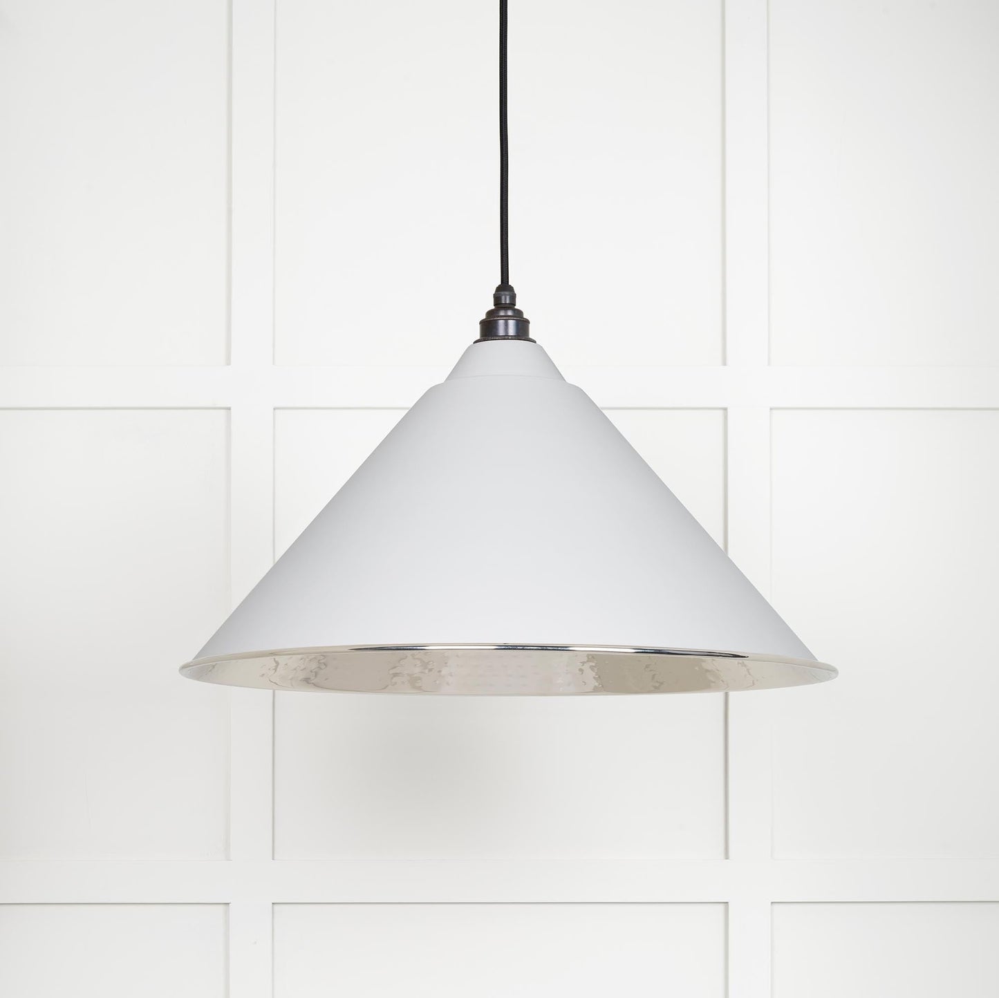 From The Anvil Hammered Nickel Hockley Pendant