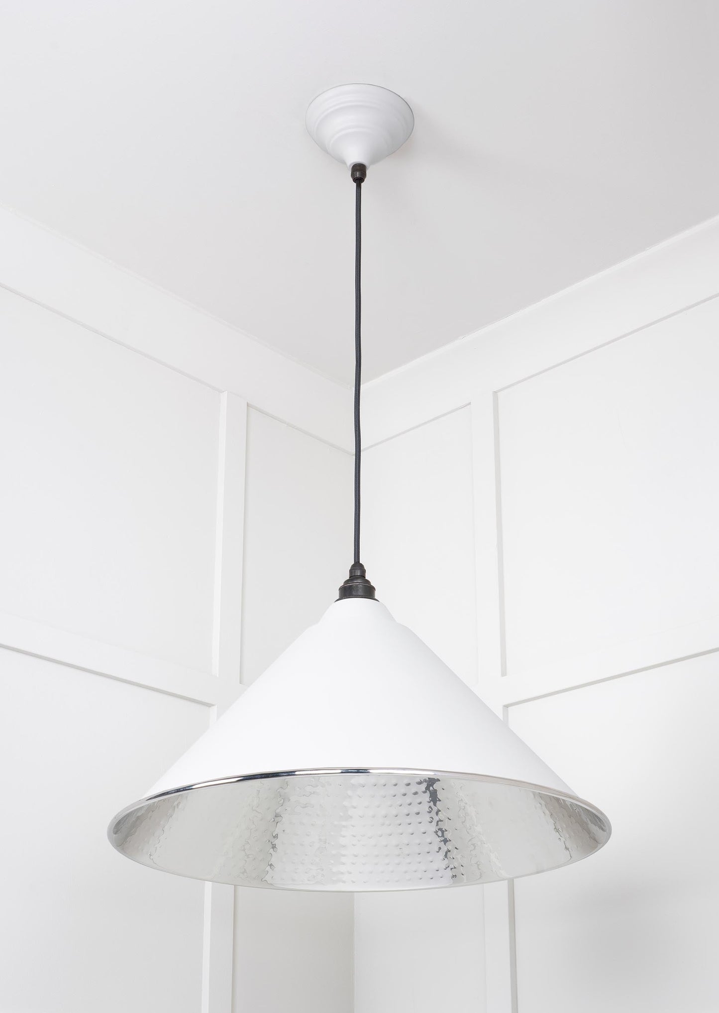From The Anvil Hammered Nickel Hockley Pendant