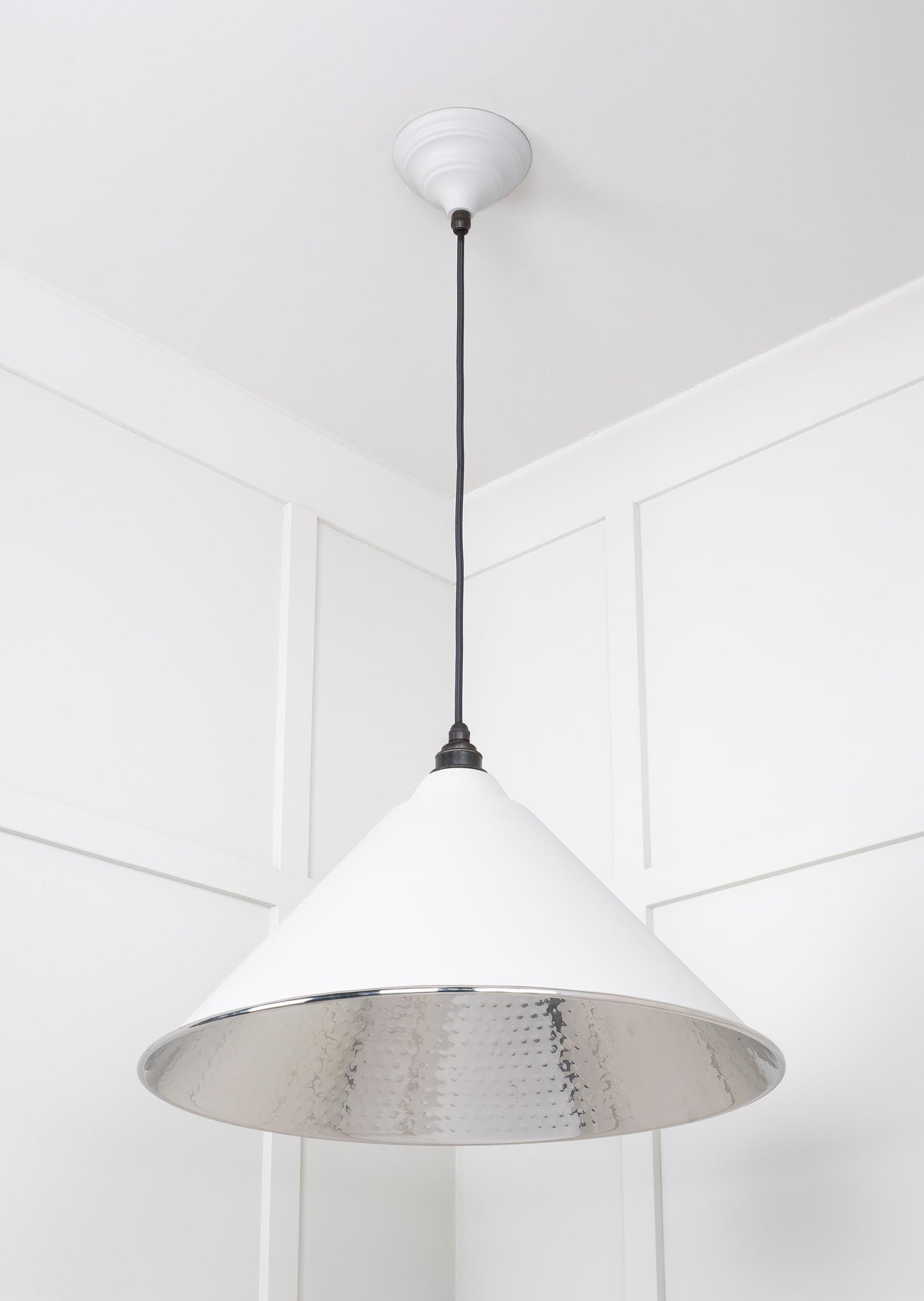 From The Anvil Hammered Nickel Hockley Pendant