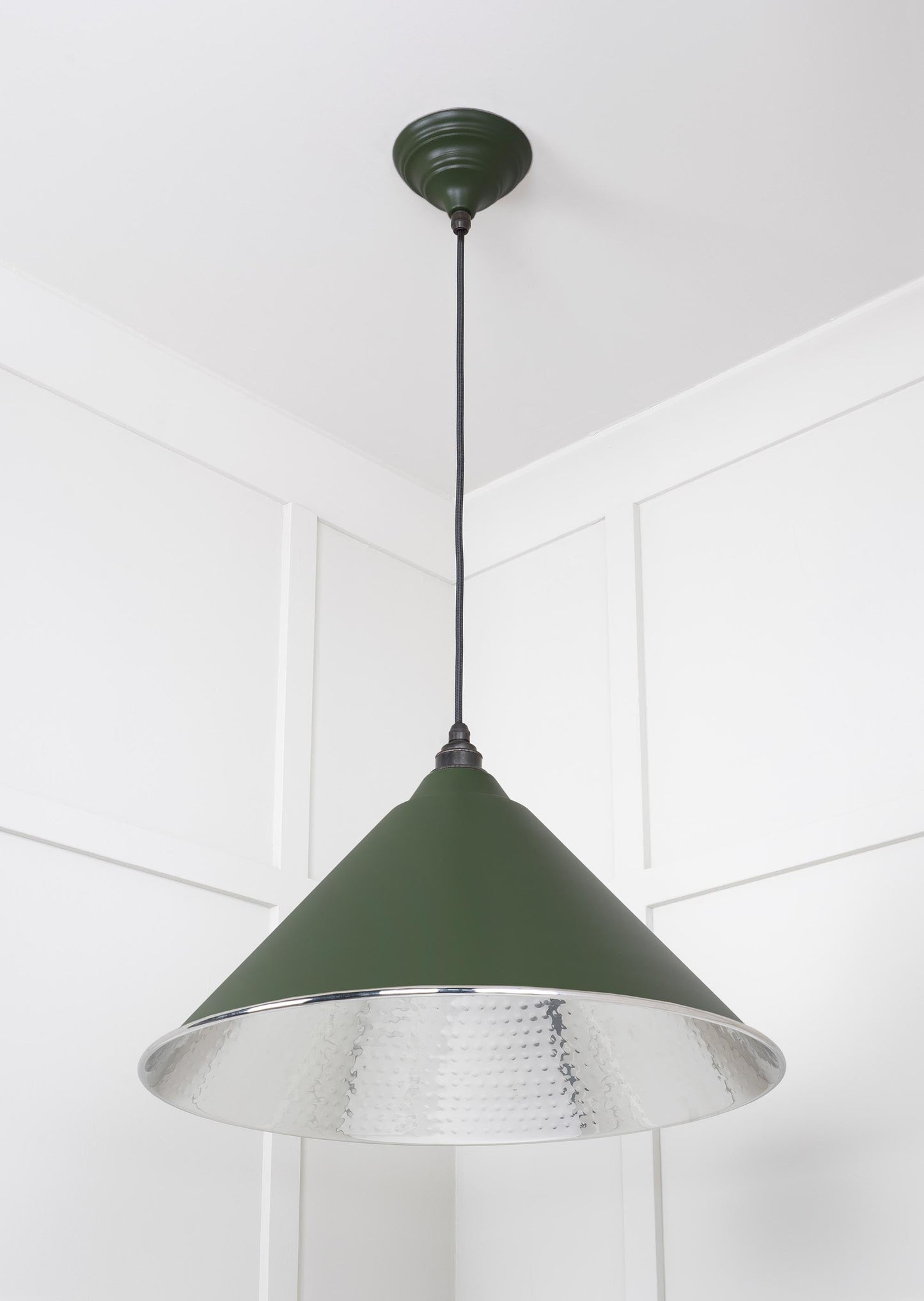 From The Anvil Hammered Nickel Hockley Pendant