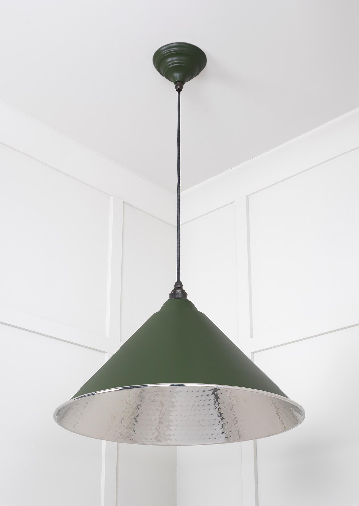 From The Anvil Hammered Nickel Hockley Pendant