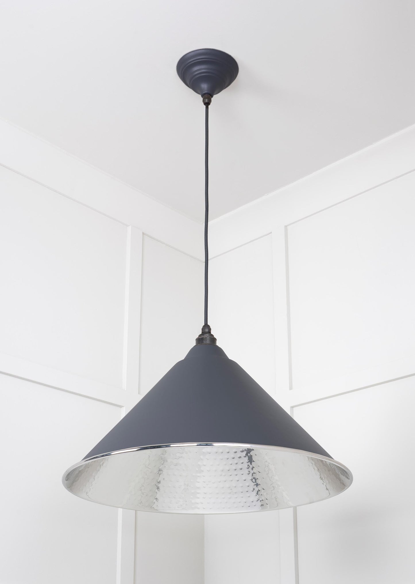 From The Anvil Hammered Nickel Hockley Pendant