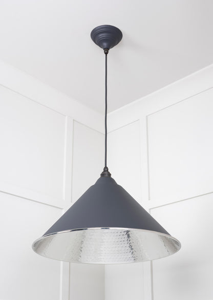 From The Anvil Hammered Nickel Hockley Pendant