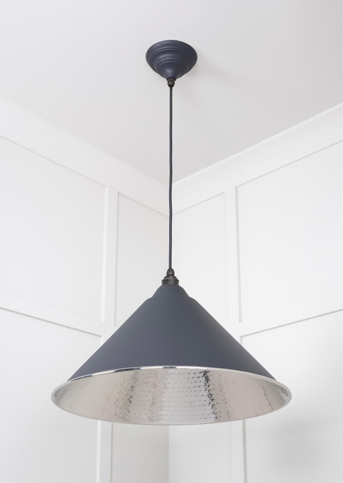 From The Anvil Hammered Nickel Hockley Pendant
