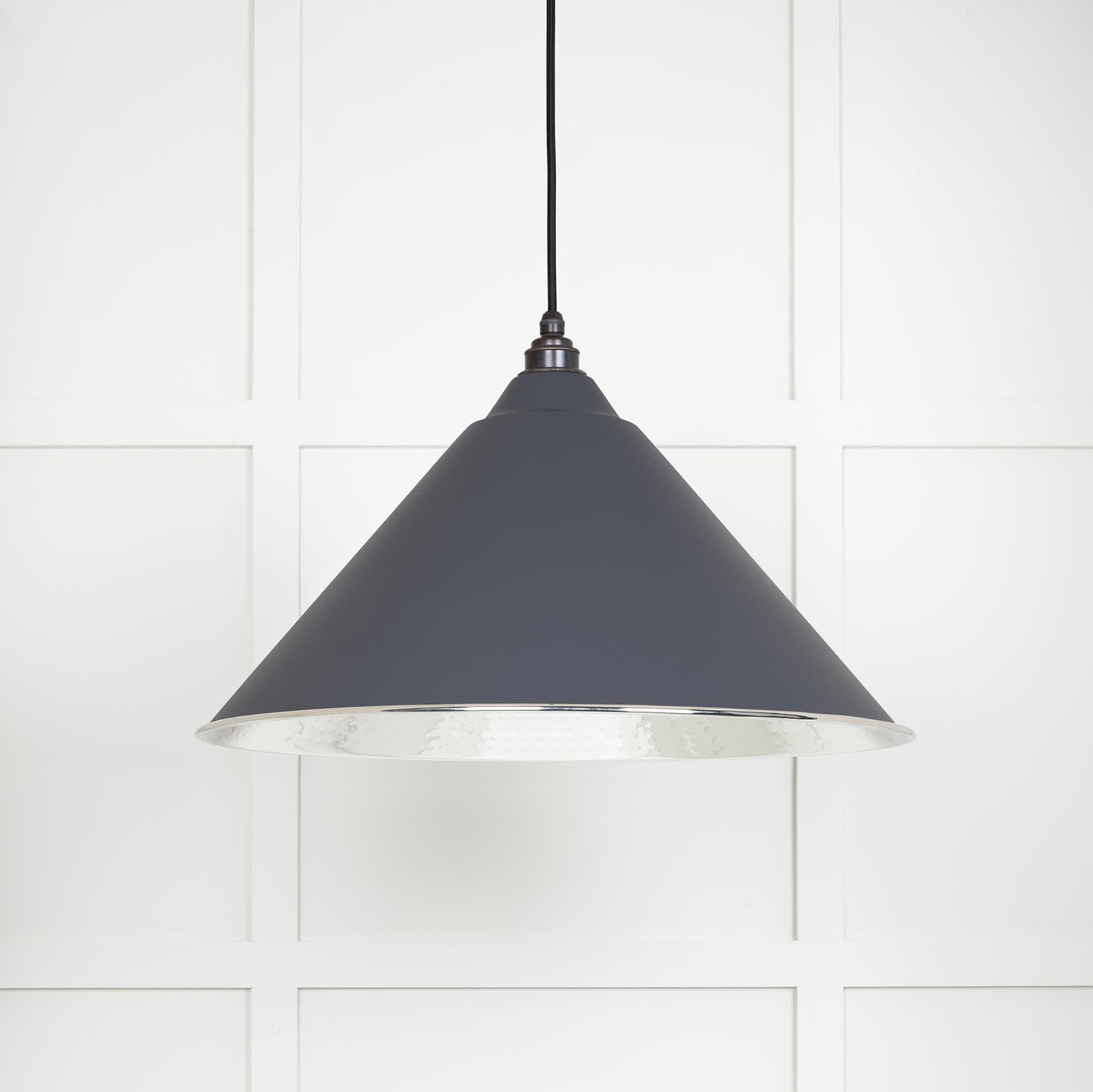From The Anvil Hammered Nickel Hockley Pendant