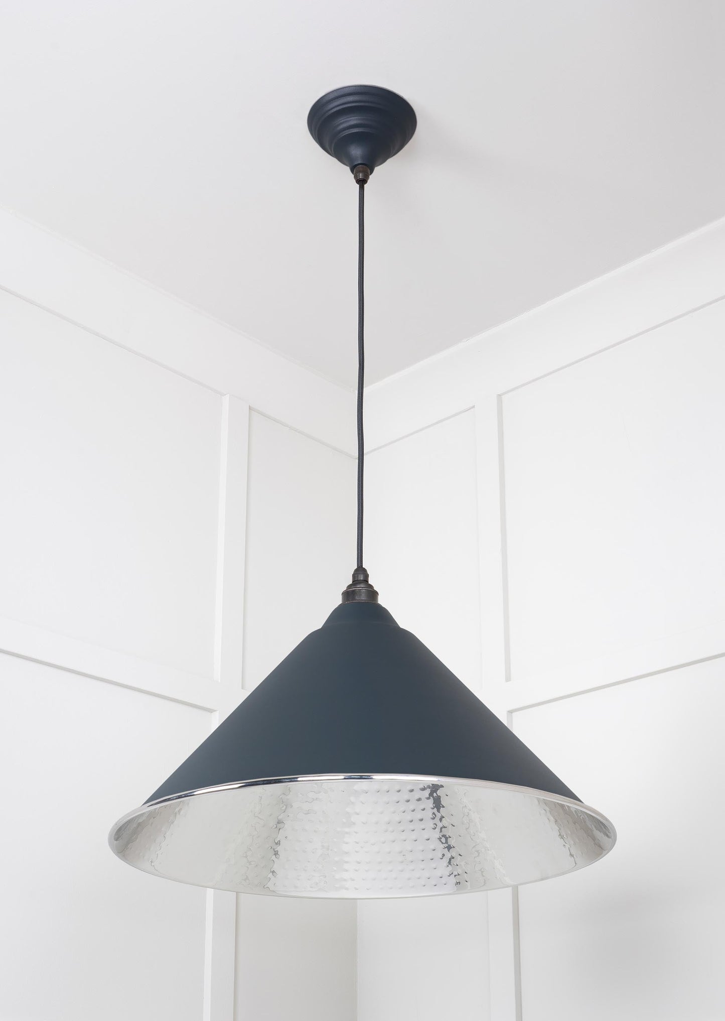 From The Anvil Hammered Nickel Hockley Pendant