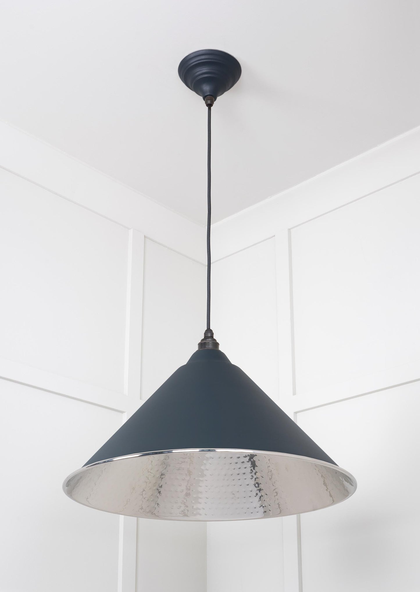 From The Anvil Hammered Nickel Hockley Pendant