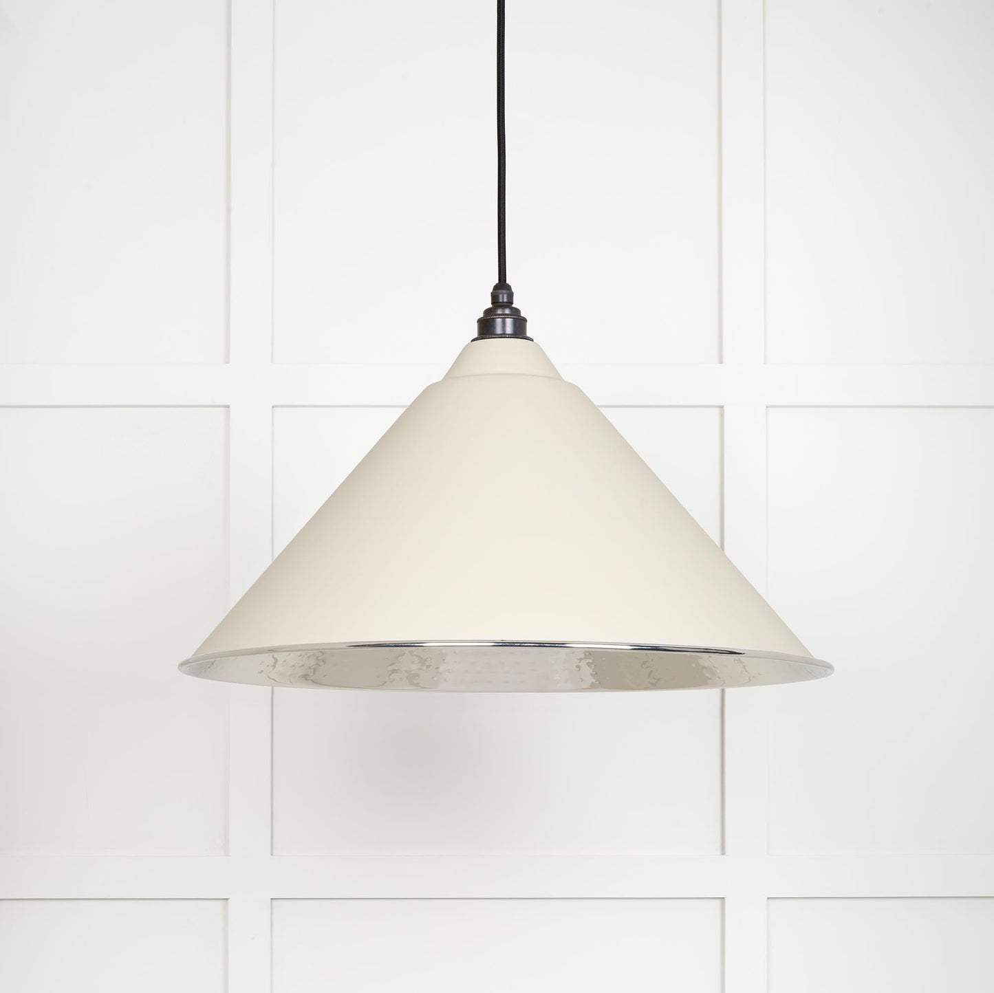 From The Anvil Hammered Nickel Hockley Pendant