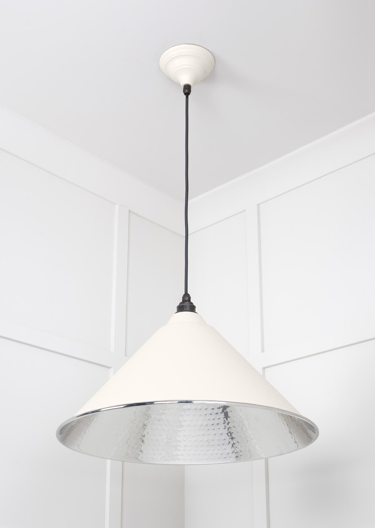 From The Anvil Hammered Nickel Hockley Pendant