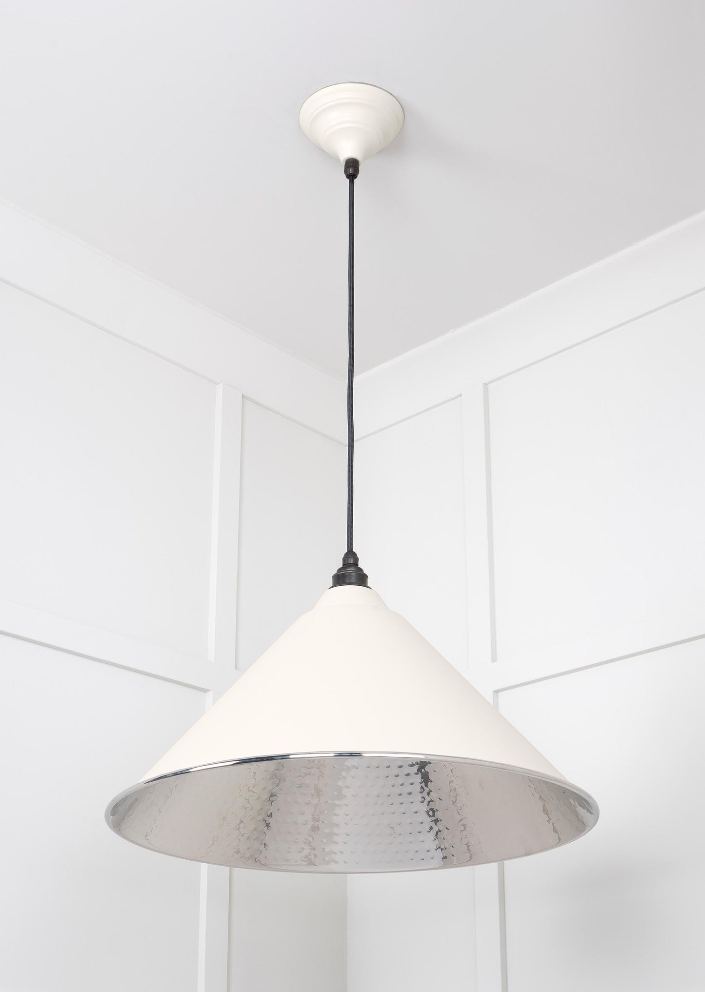 From The Anvil Hammered Nickel Hockley Pendant