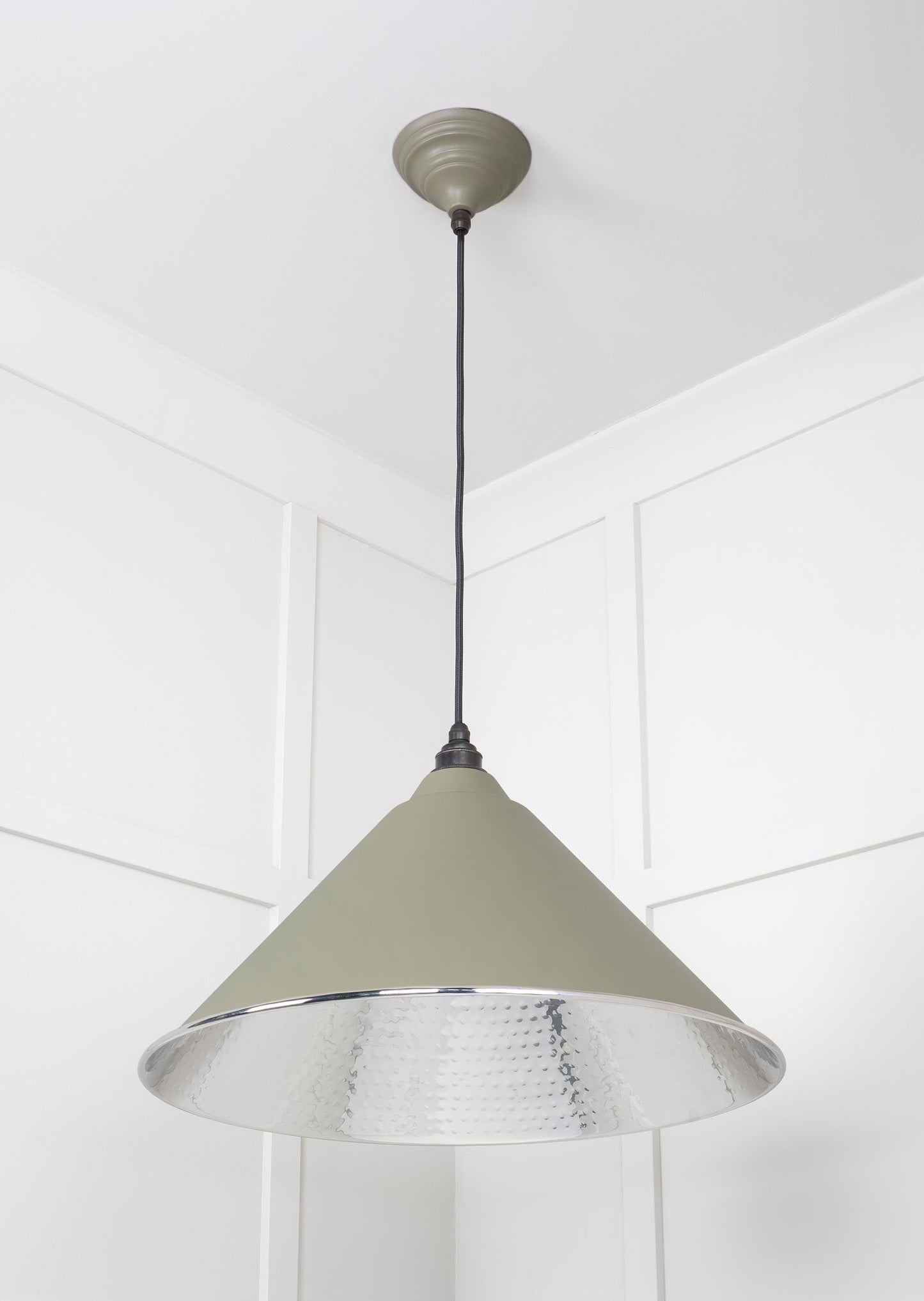 From The Anvil Hammered Nickel Hockley Pendant